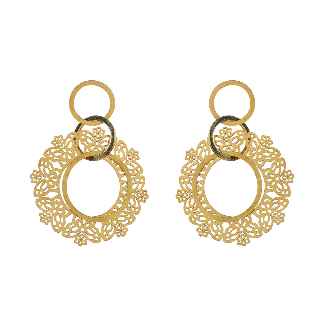 Lace Medallion Earrings