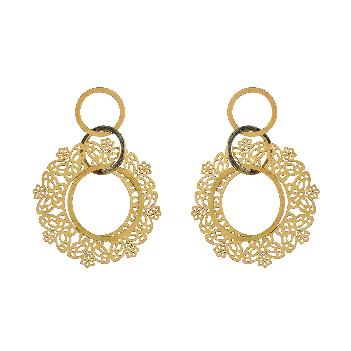 Lace Medallion Earrings