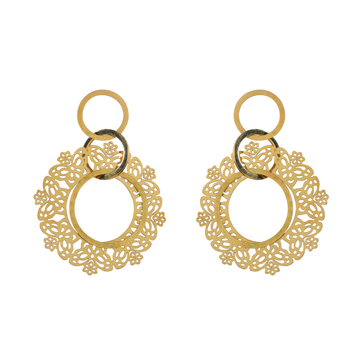 Lace Medallion Earrings