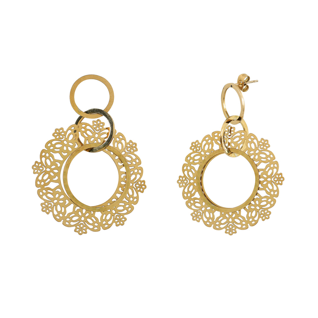 Lace Medallion Earrings