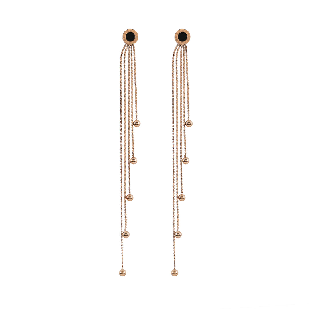 Midnight Comet Tassel Earrings