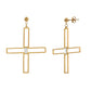 Elegant Gold Cross Earrings