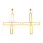 Elegant Gold Cross Earrings