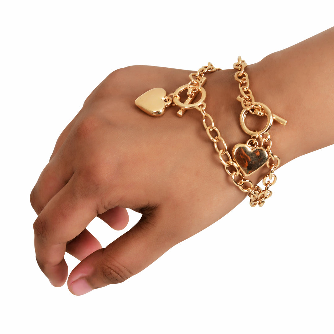 2-in-1 Radiant Heart Toggle Bracelet & Necklace