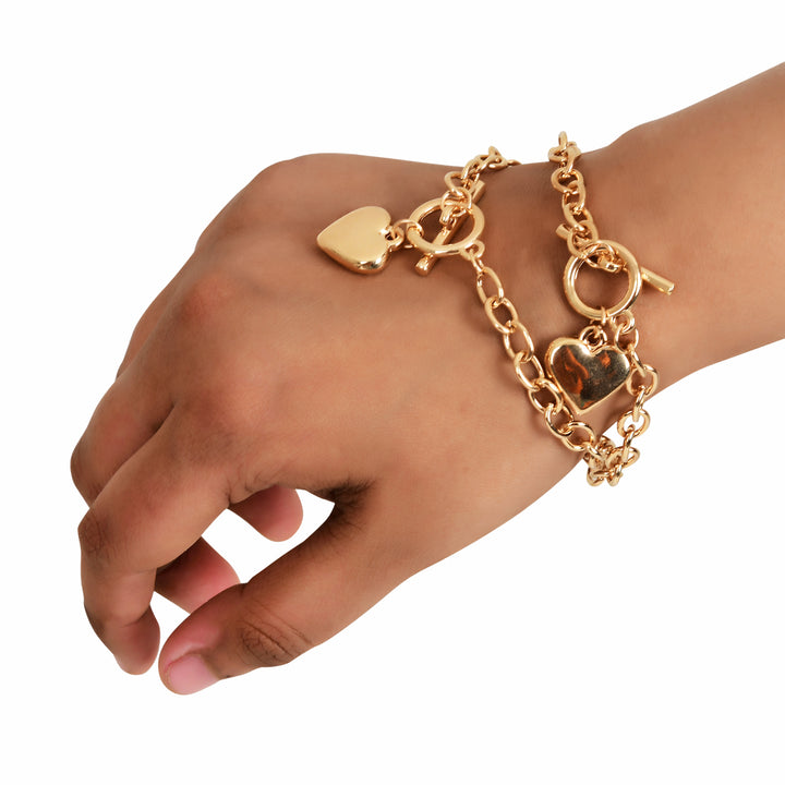 2-in-1 Radiant Heart Toggle Bracelet & Necklace