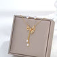 Elegant Bow Cascade Pendant Necklace