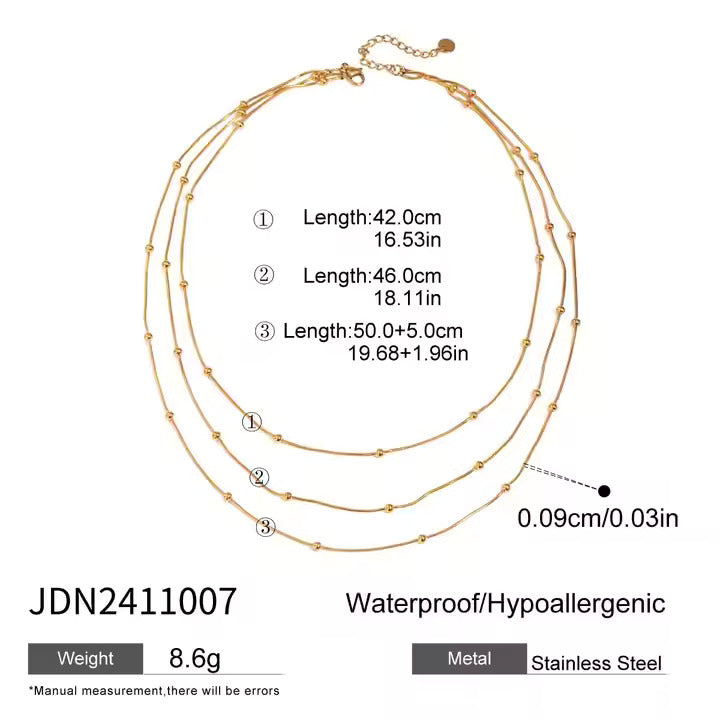 Dainty Layered Satellite Pendant Necklace