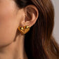 Golden Heart Studs Earrings