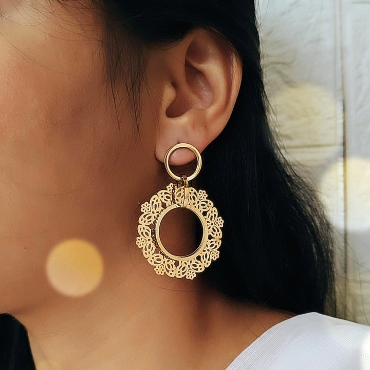 Lace Medallion Earrings