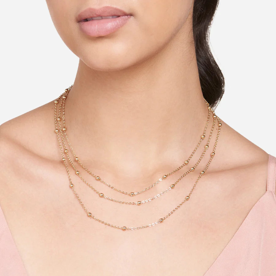 Dainty Layered Satellite Pendant Necklace