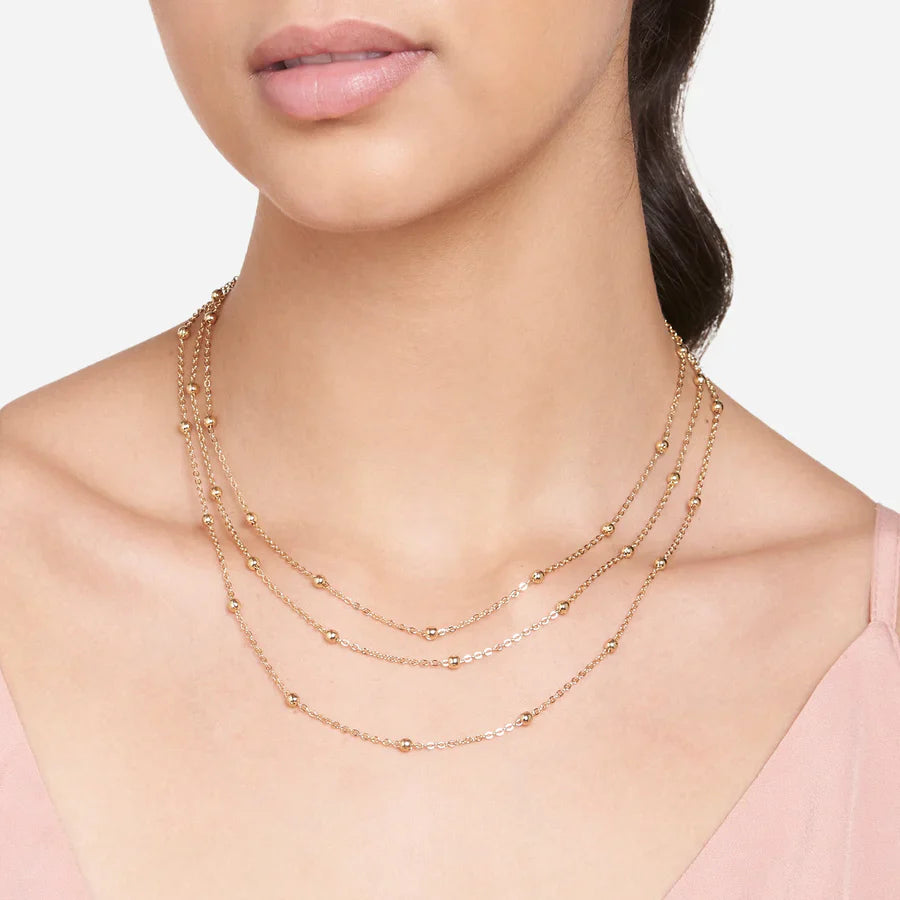 Dainty Layered Satellite Pendant Necklace