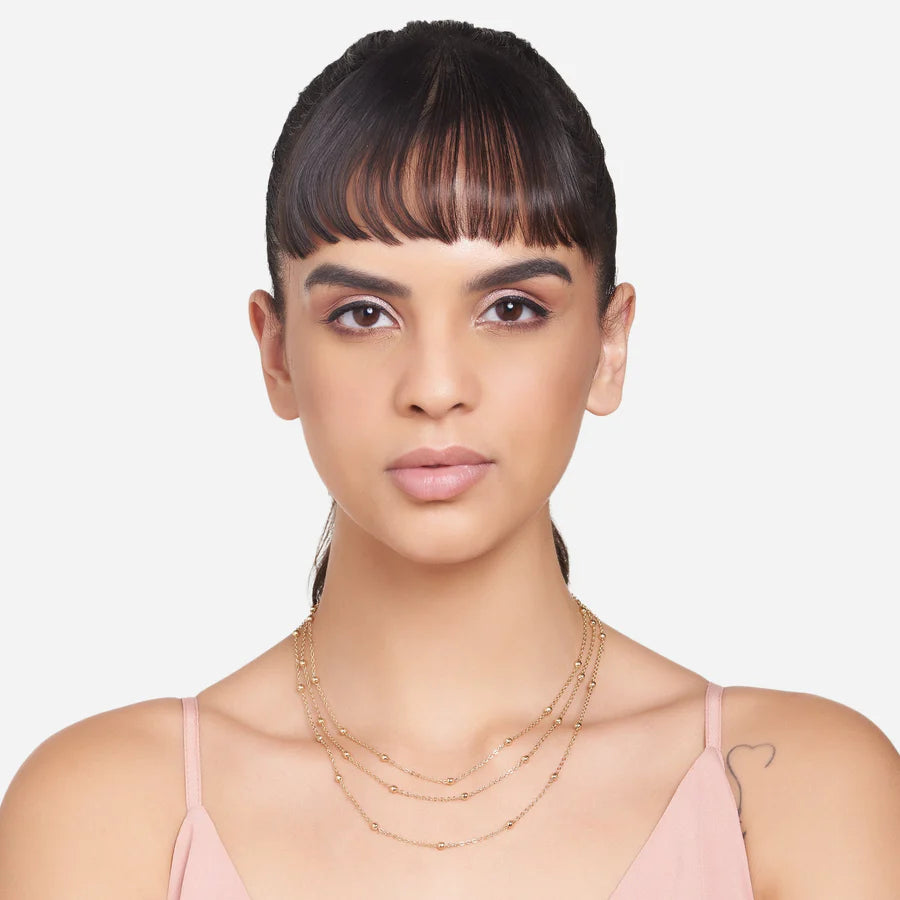 Dainty Layered Satellite Pendant Necklace