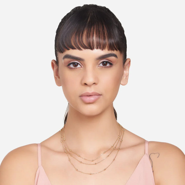 Dainty Layered Satellite Pendant Necklace