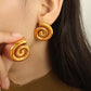 Golden Swirl Earrings