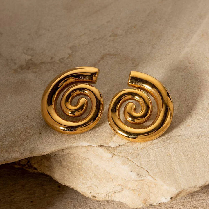 Golden Swirl Earrings