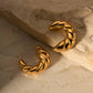 French Twist Hoops Earrings