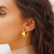 Origami Fold Studs Earrings
