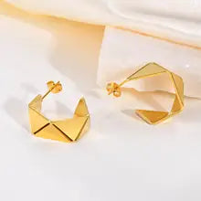 Origami Fold Studs Earrings