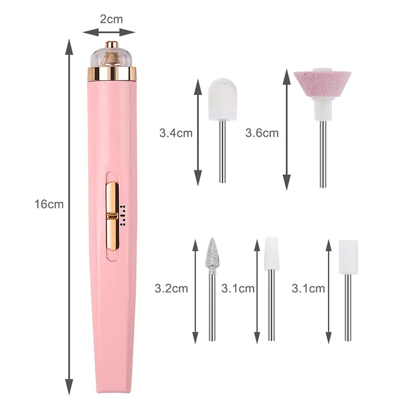 5 in 1 Electric Nail Care Tool – Buffing, Filing & Shaping Device for Smooth, Shiny Nails