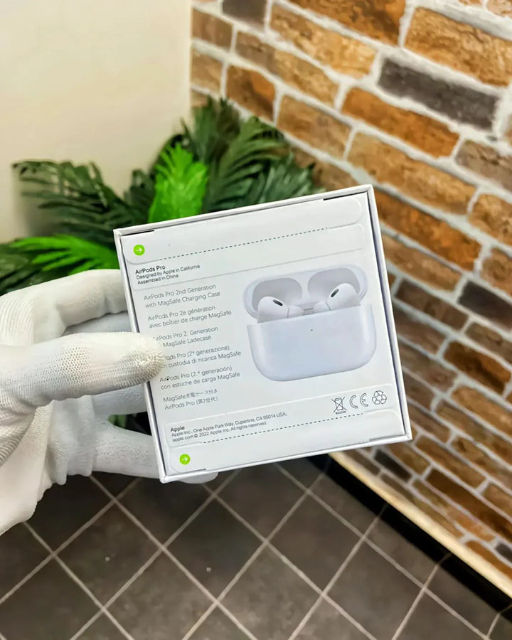 AirPods Pro 2nd Gen: 100% ANC  + 3D Spatial Audio + GPS Tracking (Find My Device) With  Silicone Cover Free