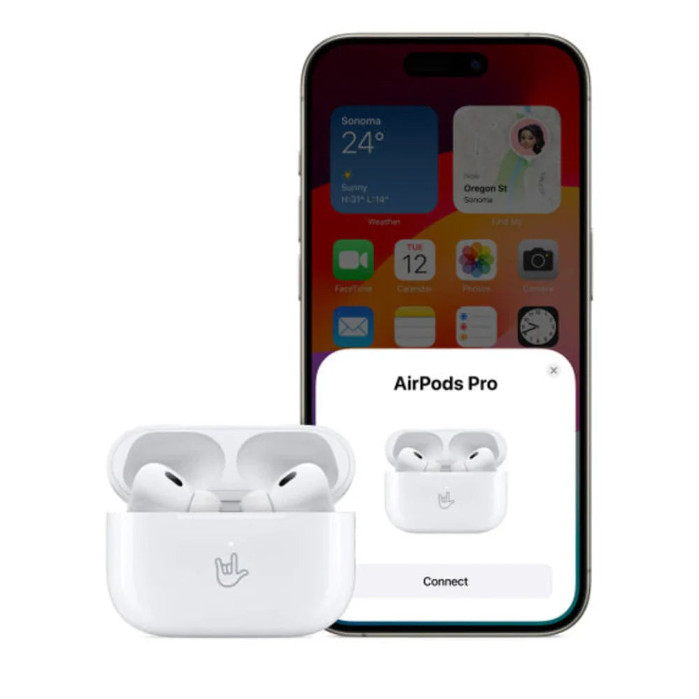 AirPods Pro 2nd Gen: 100% ANC  + 3D Spatial Audio + GPS Tracking (Find My Device) With  Silicone Cover Free
