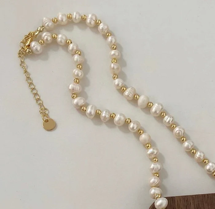 2-in-1 Minimalist Luxe Pearl & Golden Bracelet & Necklace